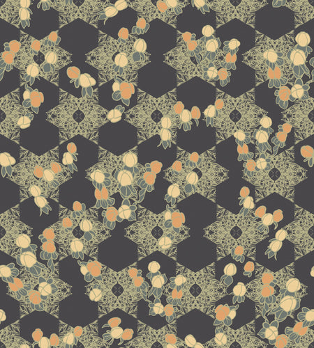 BERRY GALAXY Wallpaper - Warm Black - Sample Wallpaper Wild Lone 
