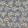 BERRY GALAXY Cotton Furnishing Fabric - Smoky Grey - Sample Fabric Wild Lone 