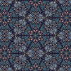 GREENHOUSE Cotton Furnishing Fabric - Ornamental Blue Fabric Wild Lone 