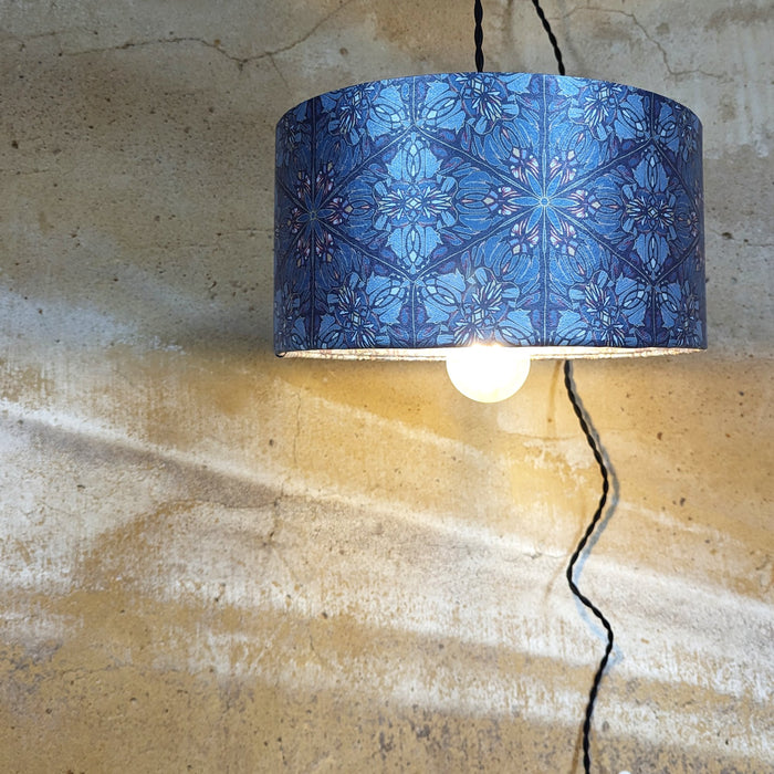 Greenhouse - Ornamental Blue - Wallpaper Lampshade Lampshades Wild Lone 