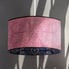 Greenhouse - Vintage Rose on Ornamental Blue - Wallpaper Lampshade - Black Trim Lampshades Wild Lone 